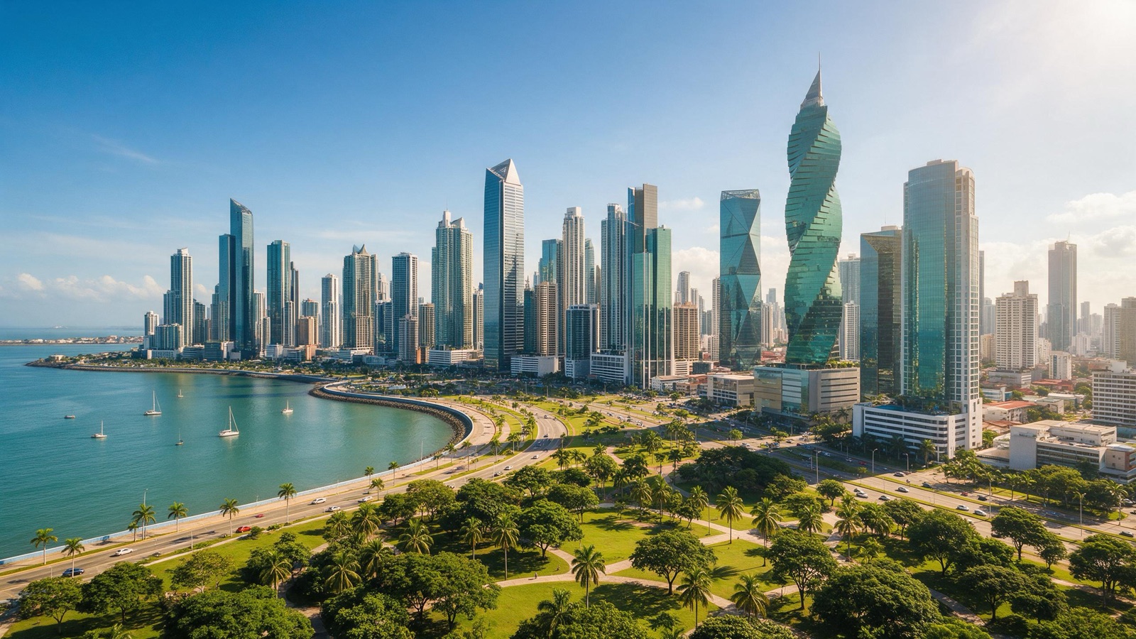 Skyline de la Ciudad de Panamá de día